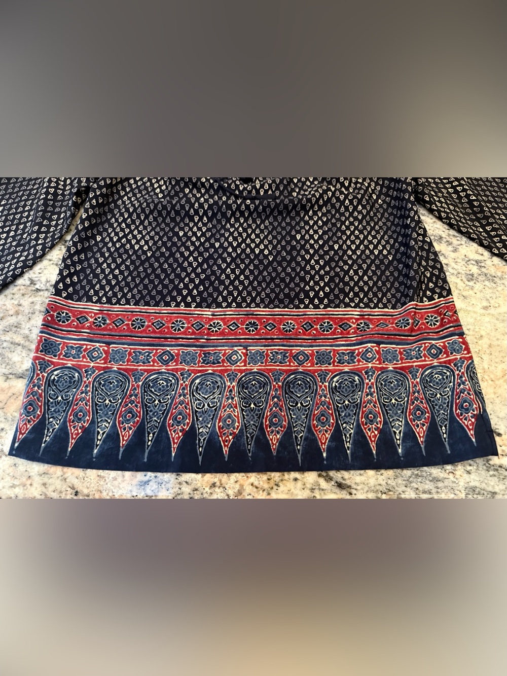 NWT Lauren Ralph Lauren Petite Paisley Border Tassel Blouse PXS - Picture 8 of 11